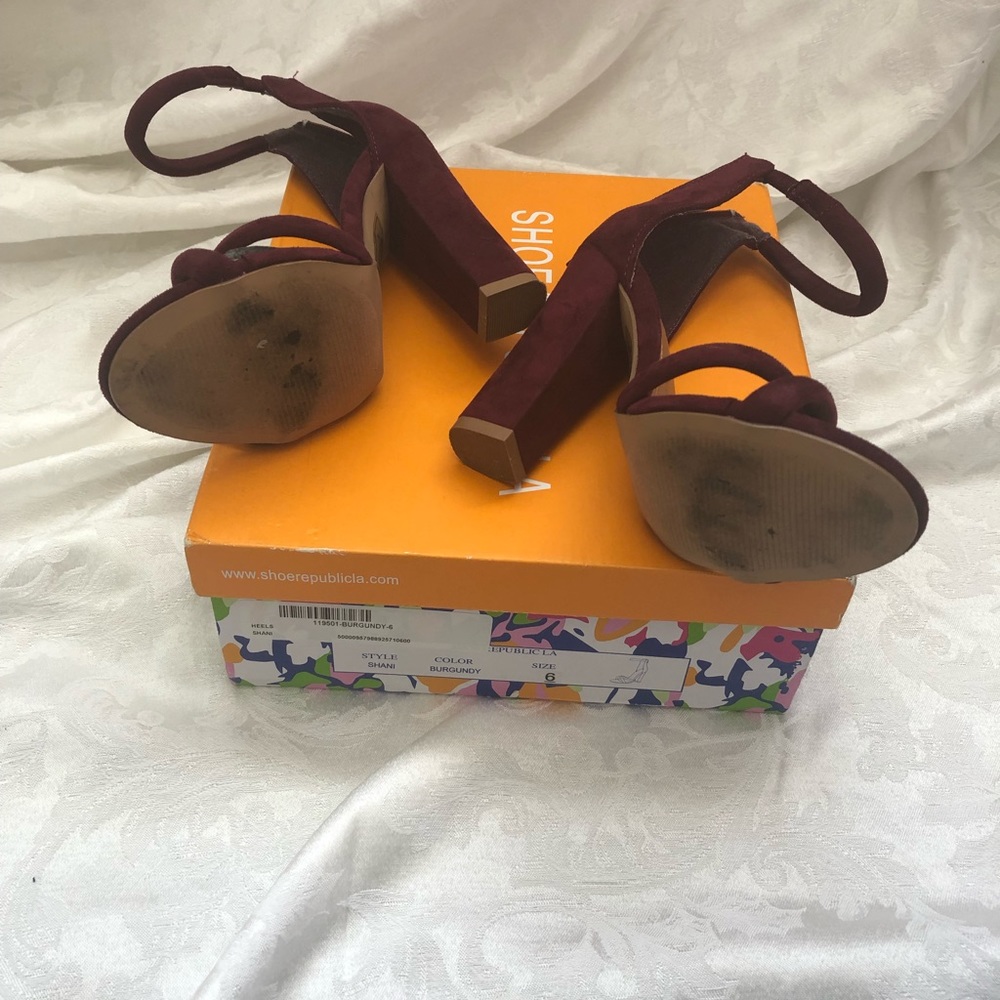Burgundy Shoe Republic LA heels - Picture 2 of 5